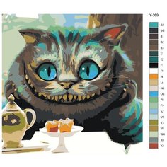 Картина по номерам Y-369 "Чеширский Кот. Алиса в Стране чудес" 40х40 Brushes Paints