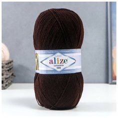 ALIZE Пряжа "Lanagold 800" 49% шерсть, 51% акрил 730м/100гр (26 коричневый)