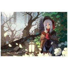 Картина по номерам на холсте игра Bloodborne (Охотник, Кукла, Doll) - 8771 Г 60x40