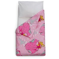 Детское постельное белье в кроватку 120*60 SWEET DREAMS MOSCOW PRINZESS розовый/белый