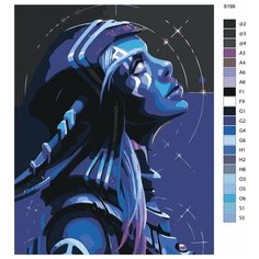 Картина по номерам S199 "Игра World of Warcraft (Ворд оф Варкрафт). Ночнорожденная" 70x90 Brushes Paints