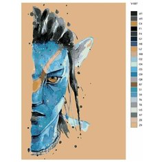 Картина по номерам V-587 "Аватар Джейк Салли", 80x100 см Brushes Paints