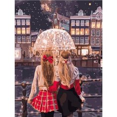 Картина по номерам Подружки на новогодней прогулке 40х50 см Hobby Home