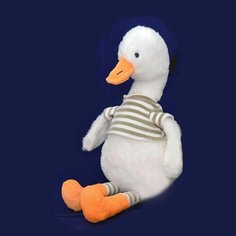 Мягкая игрушка Гусь со звуком "га-га-га" в тельняшке хаки, 30 см Toysa