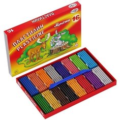 Пластилин Гамма "Мультики", 16 цветов, 320 гр, со стеком (281027) Gamma