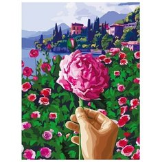 Алмазная мозаика на подрамнике с полным заполнением «Цветок в руке», 20х30 см Школа талантов