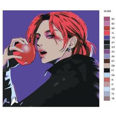 Картина по номерам W-265 "K-pop группа - Stray Kids (Стрей Кидс)" 70х70 Brushes Paints