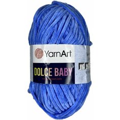 Пряжа "Dolce Baby" 100% микрополиэстер 85м/50 гр (777 тёмн. голубой) 9343807 Yarn Art