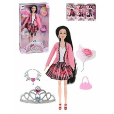 Игр. наб. Модница, в компл. кукла 28см, предм. 5шт. в ассорт, кор. Наша Игрушка