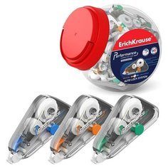 Корректирующая лента, ErichKrause Performance, с фиксацией аппликатора auto-lock, 5 мм х 6 м, в банке, микс Noname