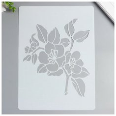 Трафарет пластик "Яблоневый цвет" 29,7х21 см Noname