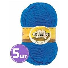 Пряжа Adelia JESSICA (09), ярко-голубой, 5 шт. по 100 г