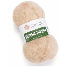 Пряжа для вязания YarnArt Mohair Trendy (ЯрнАрт Мохер Тренди) - 5 мотков 134 св. бежевый, полушерсть пушистая, 50% акрил, 50% мохер, 220м/100г