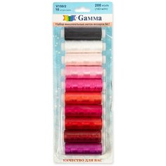 Нитки для вышивания Gamma, цвет: ассорти набор №1, 10x183 м