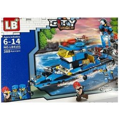 Конструктор Сити Город Полицейский Катер 388 деталей LB4101 Планета Конструкторов