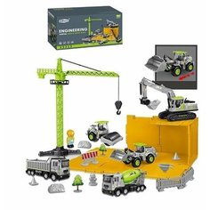 Игровой набор Стройплощадка Строительная спецтехника с аксессуарами, JKL-141 Китай