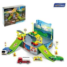Парковка детская "Гараж" + машинка, с аксессуарами, 1 шт. Автоград