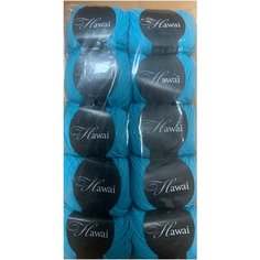 Пряжа Hawai Seam цвет 3846 лазурный 50г 120м 100% мерсерезированный хлопок 10 мотков