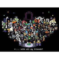 Плакат, постер на бумаге Undertale/игровые/игра/компьютерные герои персонажи. Размер 60 х 84 см