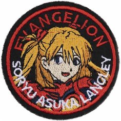 Нашивка, шеврон, патч (patch) Евангелион Аска Лэнгли Сорью D67 аниме, размер 7*7 см, 1 шт. Нет бренда