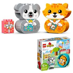 Конструктор LEGO 10977 DUPLO "Мой первый щенок и котёнок и их звуки"