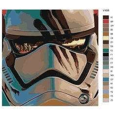 Картина по номерам V-838 "Звездные войны. Капитан Фазма", 40x40 см Brushes Paints
