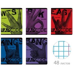 Тетрадь общая А5,48л, клетка, скреп, RAPCODE,5шт/уп,7-48-1187/5 Альт