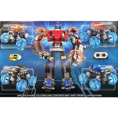 Конструктор Робот трансформер / машина светящиеся колеса, набор 2 в 1 (185 деталей) игрушка, подарок для мальчика. City