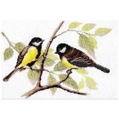 Набор для вышивания "Синички", 28x20 см, Палитра