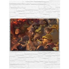 Картина по номерам на холсте Игра warcraft (PS 5, PS 4, PS 3, Xbox 360, Xbox ONE, PC, ios) - 9501 Г 60x40