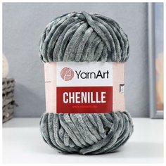 Пряжа "Chenille" 100% микрополиэстер 90м/100гр (560 серый) Magic