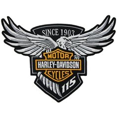 Нашивка, патч, шеврон "Орел Harley Davidson Since 1903" 265x200mm PTC020 22 ПИНГВИНА