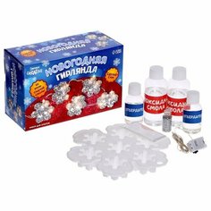 Набор для опытов Эврики "Новогодняя гирлянда из эпоксидной смолы" снежинки