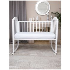 Простыня на резинке Baby Nice 120*60, бязь, белый