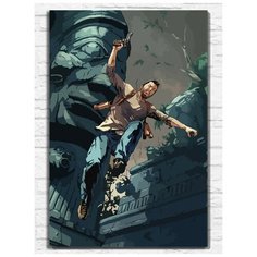 Картина по номерам на холсте игра Uncharted 4 - 9684 В 60x40