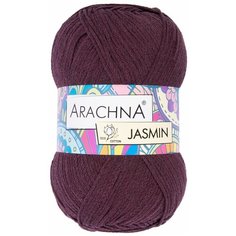 Пряжа ARACHNA JASMIN 80% хлопок, 20% полиэстер 5 шт. х 100 г 250 м N144 т. бордовый