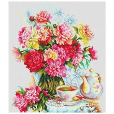 Набор для вышивания Многоцветница "Пионы", 34x43 см
