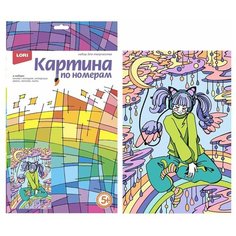 Картина по номерам для малышей Аниме Лунный блюз LORI Ркн-113
