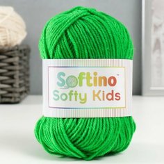 Пряжа 100% акрил "Softy Kids" 90м ±5м 50 гр цвет 46 нефрит Softino