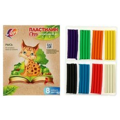 Пластилин 8 цветов 120 г ZOO Луч
