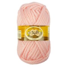 Пряжа ADELIA "FAST" 78% акрил, 22% шерсть 3 шт.х150г 45м №09 бледно-розовый