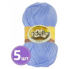 Пряжа Adelia TINA (035), бледно-сиреневый, 5 шт. по 100 г