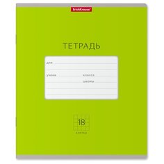 ErichKrause Тетрадь Классика Bright 018010154, клетка, 18 л., 10 шт., зеленый