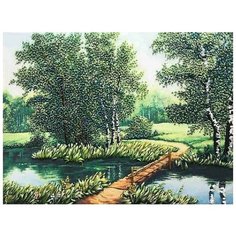 Набор для вышивания Многоцветница "Мосток", 26,5x38 см