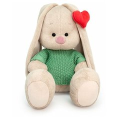 Мягкая игрушка 18см BUDI BASA Зайка Ми в свитере и с сердечком на ушке (малый) (SidS-610)