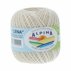 Пряжа ALPINA LENA 100% мерсеризованный хлопок 10 шт. х 50 г 280 м +- 15 м N05 св. бежевый
