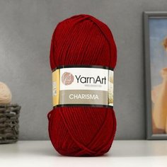 Пряжа ТероПром 5504843 80% шерсть, 20% акрил 200м/100гр (3024 вишня) Yarn Art