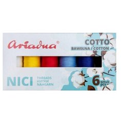 Набор ниток Cotto 80/170 м "Небо" (6 цв.) Ariadna