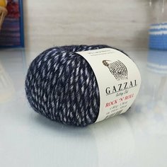 Пряжа GAZZAL ROCK N ROLL (Gazzal), черн/стальной меланж - 13953, 9% шерсть, 70% полиамид, 21% акрил, 10 мотков, 50 г, 115 м.