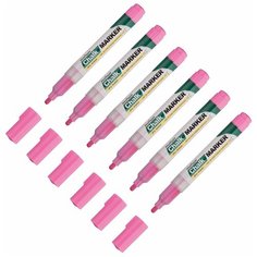 Маркер меловой MunHwa "Chalk Marker" розовый, 3 мм, спиртовая основа (6 штук)